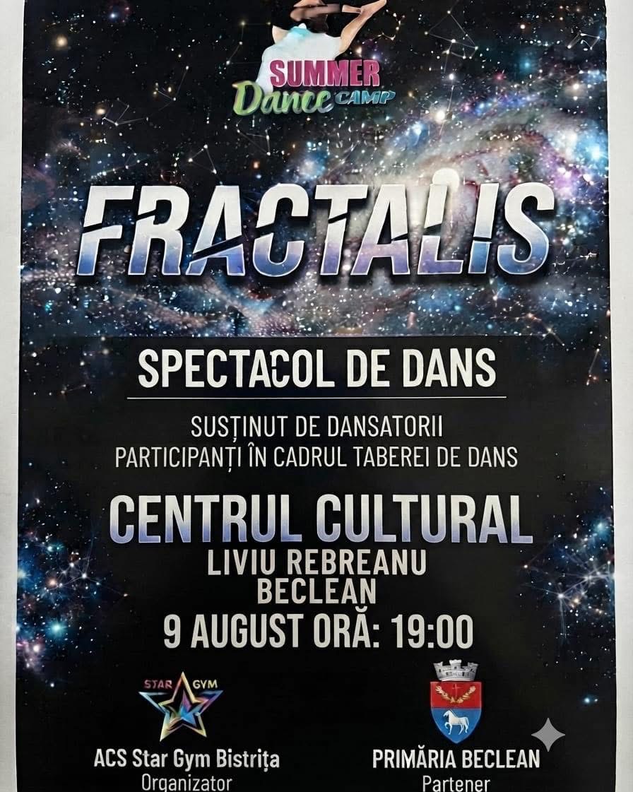 Spectacolul de dans „Fractalis”, prezentat gratuit la Beclean