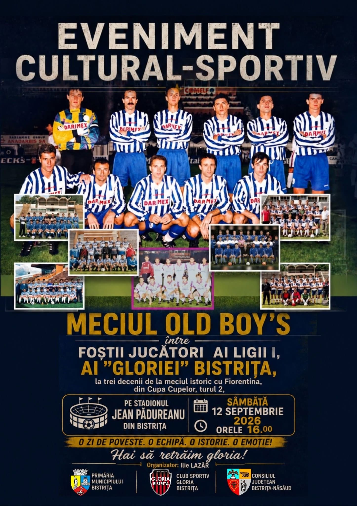 Gloria își adună legendele: 30 de ani de la meciul în care Bistrița a înfruntat Fiorentina