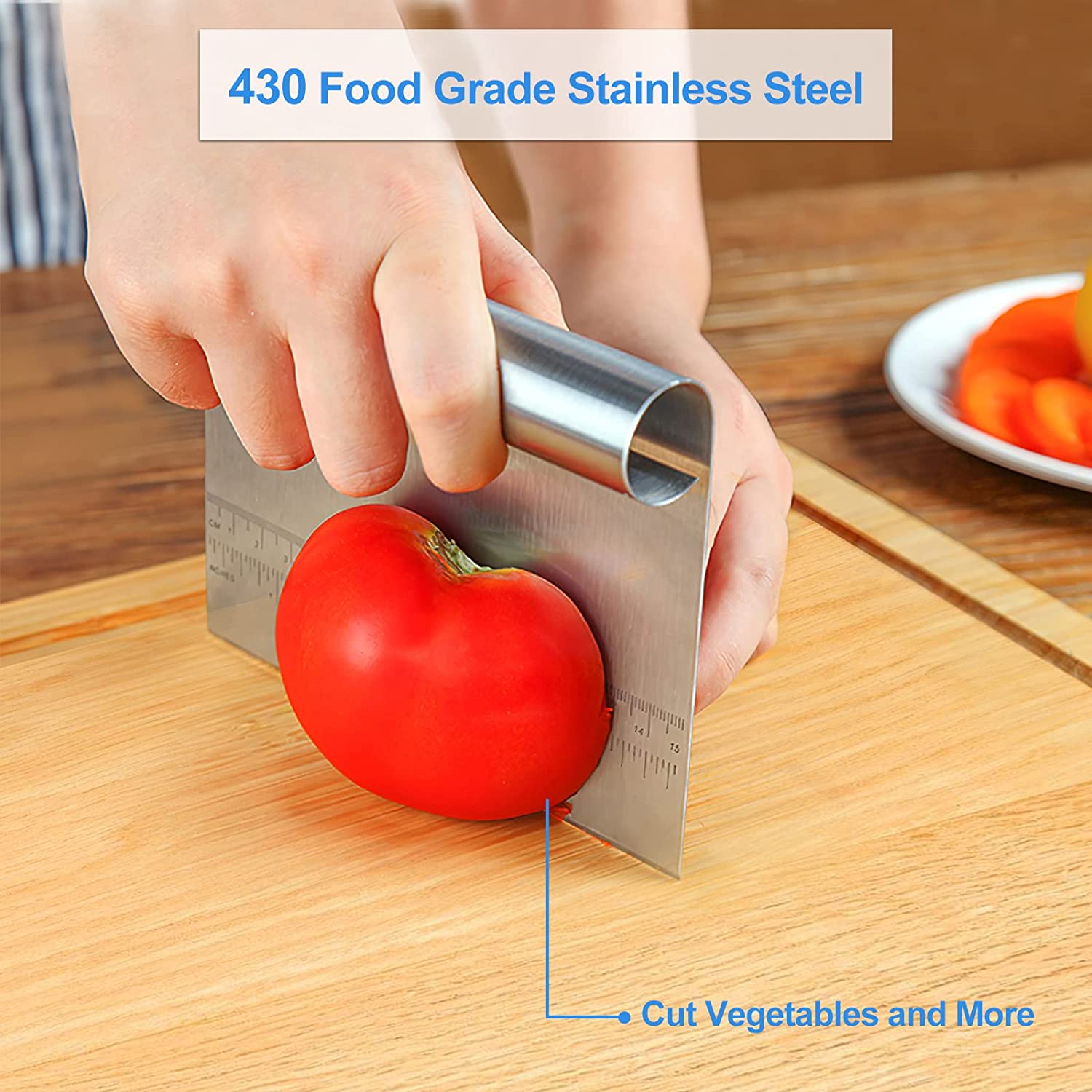 1 PCS Dough Pastry Bench Cutter Scraper, Stainless Steel Pizza