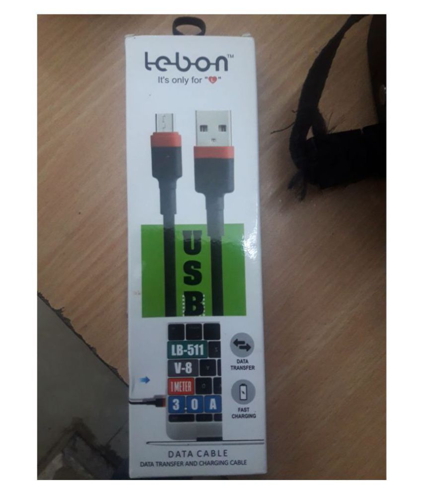 Lebon Usb Data Cable White 1 Meter All Cables Online At Low Prices Snapdeal India