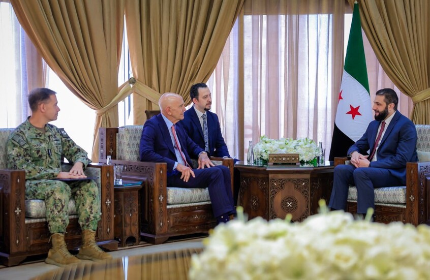 الشرع يستقبل باراك وكوبر