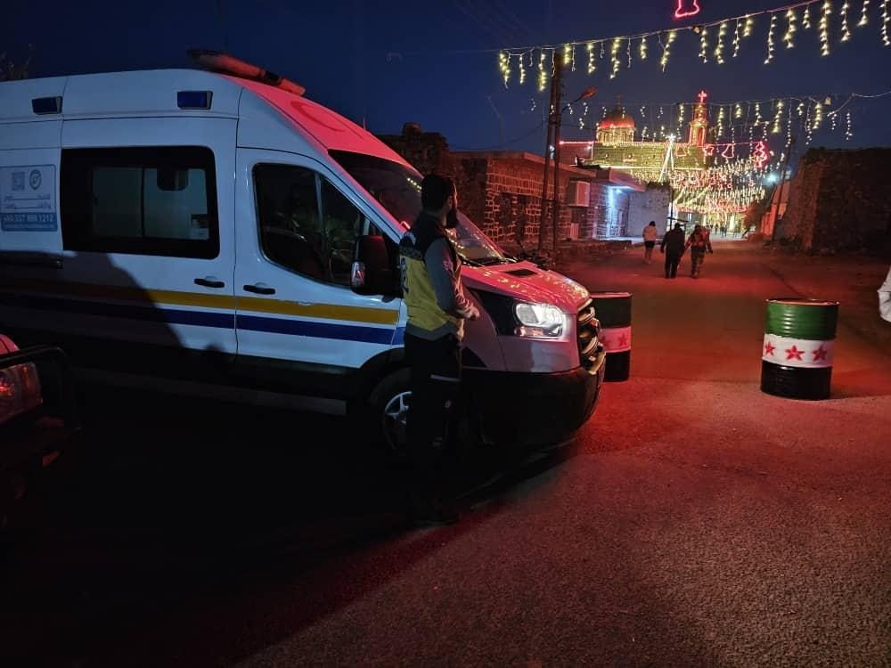 انتشار كثيف لـ القوى الأمنية السورية لتأمين احتفاليات أعياد الميلاد