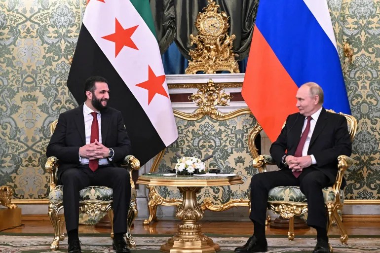 الكرملين: بوتين والشرع يبحثان الوضع في الشرق الأوسط