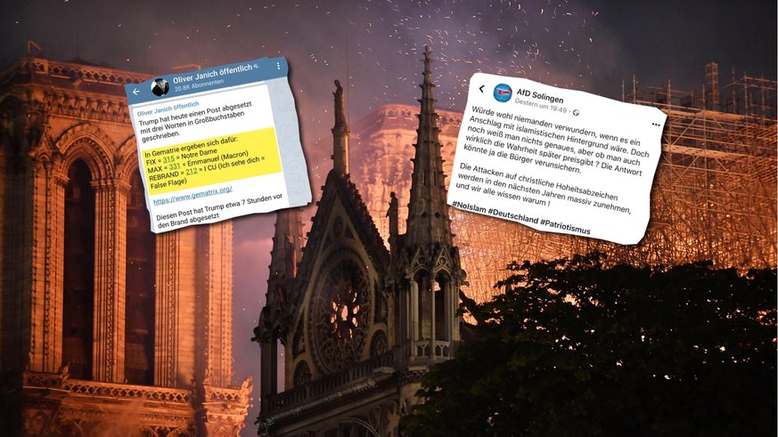 اليمين المتطرف يستغل حريق “نوتردام” لنشر كراهية الإسلام