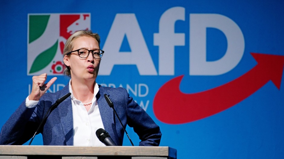 صور- مدينة مولهايم تستقبل زعيمة حزب البديل اليميني بمظاهرة حاشدة