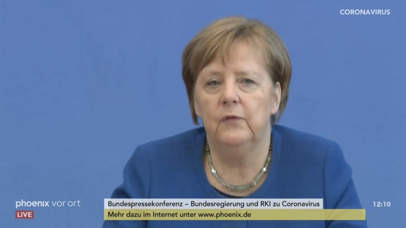 🔴🔴عاااجل: المستشارة الألمانية ستوجه خطابا اليوم ليلًا وتوقعات بإعلان حظر التجوال بدأ من الغد .