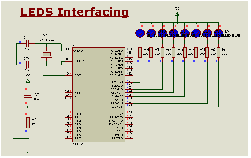 LED Interfacing with 8051