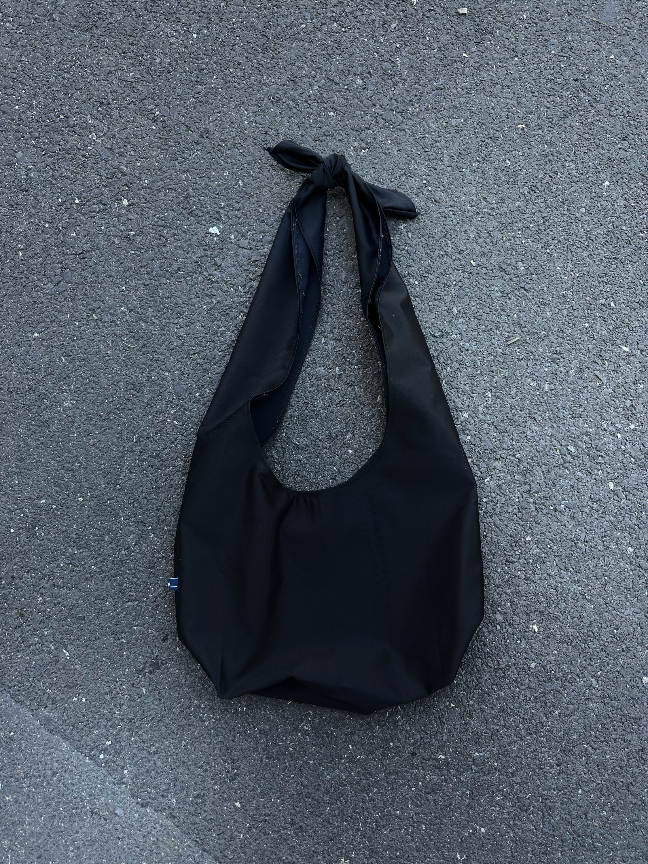 SATIN GROCERY BAG (BLACK)