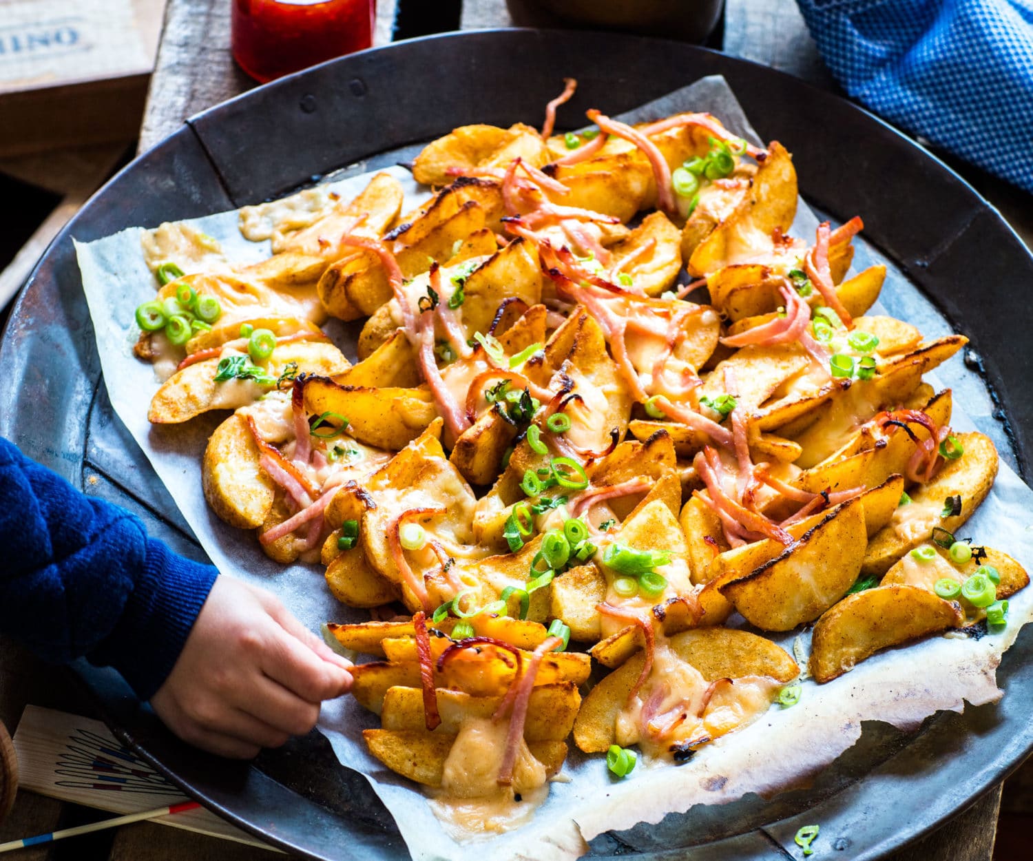 loaded wedges with smoked cheese sauce and crispy bacon - nadia lim on loaded fries recipe nz