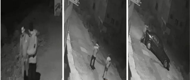 شاهدوا.. سرقة سيارة بطريقة هوليودية ببني انصار