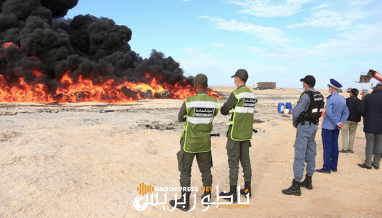 اتلاف طنين من المخدرات و الكوكايين بالناظور