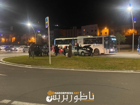 خسائر مادية في حادثة سير خطيرة قرب “ماكدونالدز” بالناظور