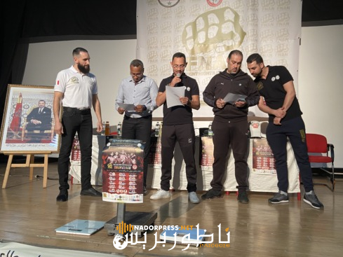 في ندوة صحفية تقديم أبطال النسخة الثانية من البطولة الدولية في الكيك بوكسينغ والمواي طاي بالناظور