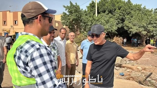 عامل إقليم الناظور يتفقد أشغال إعادة تأهيل قنطرة وادي سلوان المتضررة من الفيضانات الأخيرة