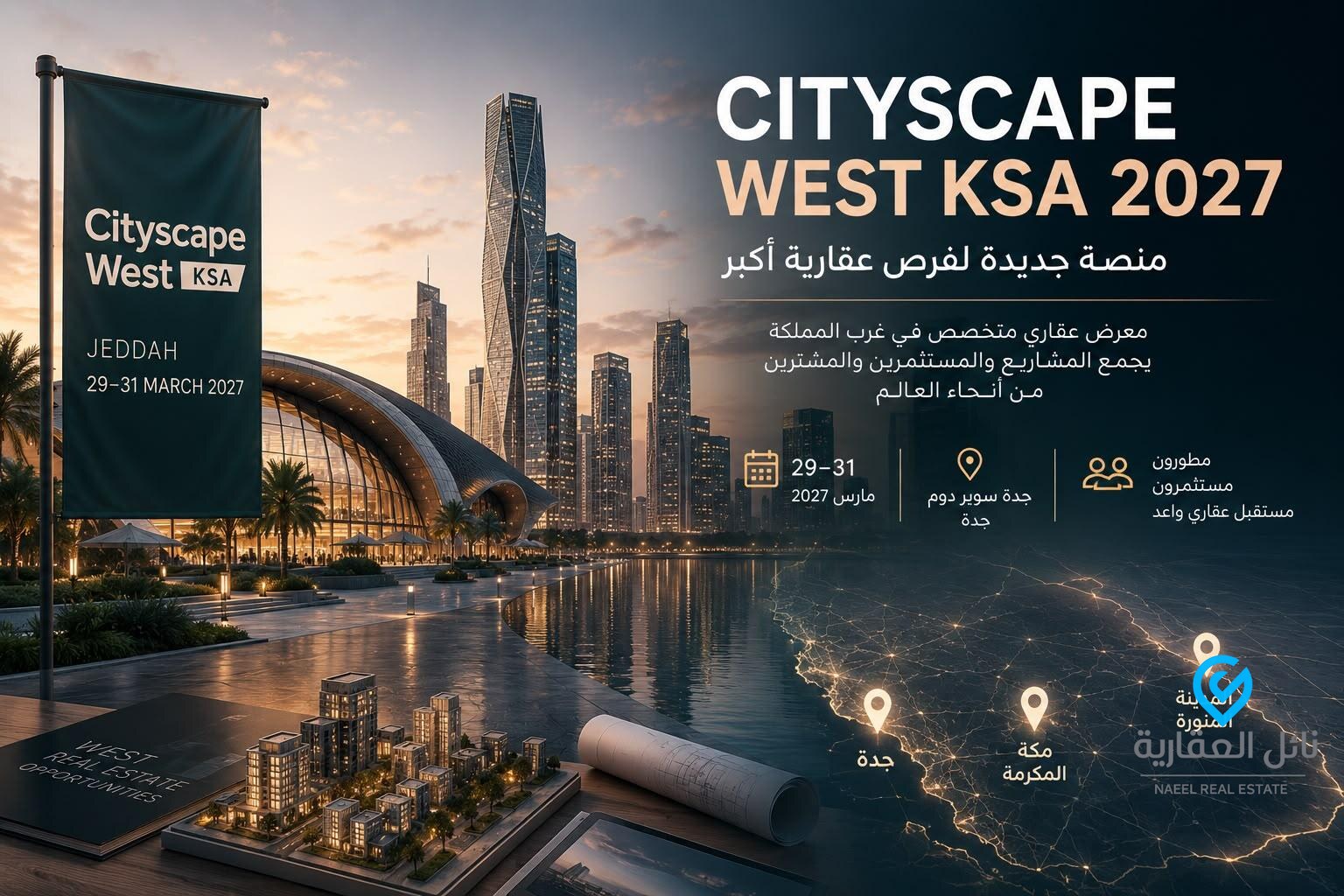 سيتي سكيب ويست 2027 ينطلق في جدة جامعاً مشاريع جدة ومكة والمدينة، في خطوة تعكس تنامي أهمية غرب المملكة في السوق العقاري السعودي.