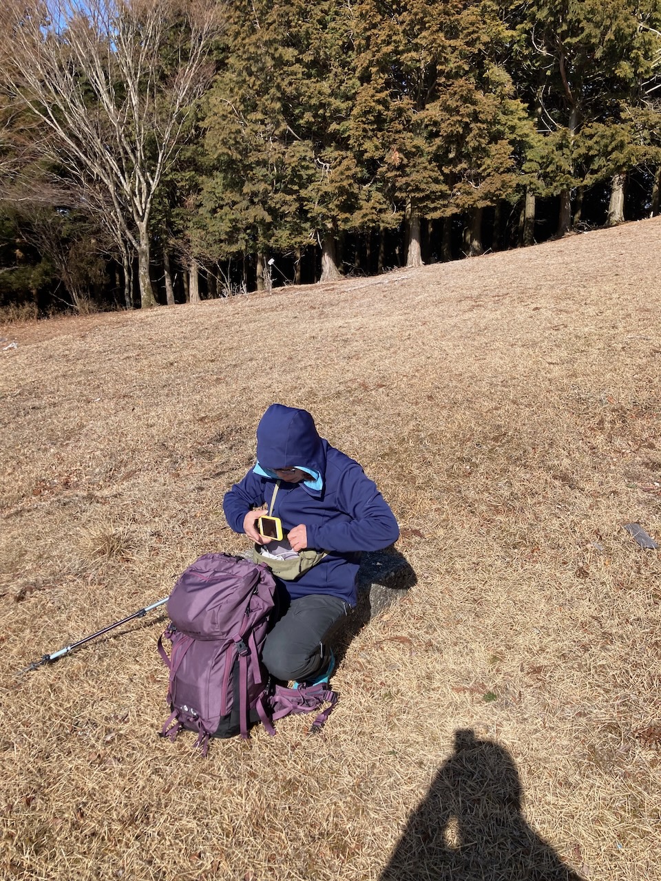 ニノ峰まで降りて休憩