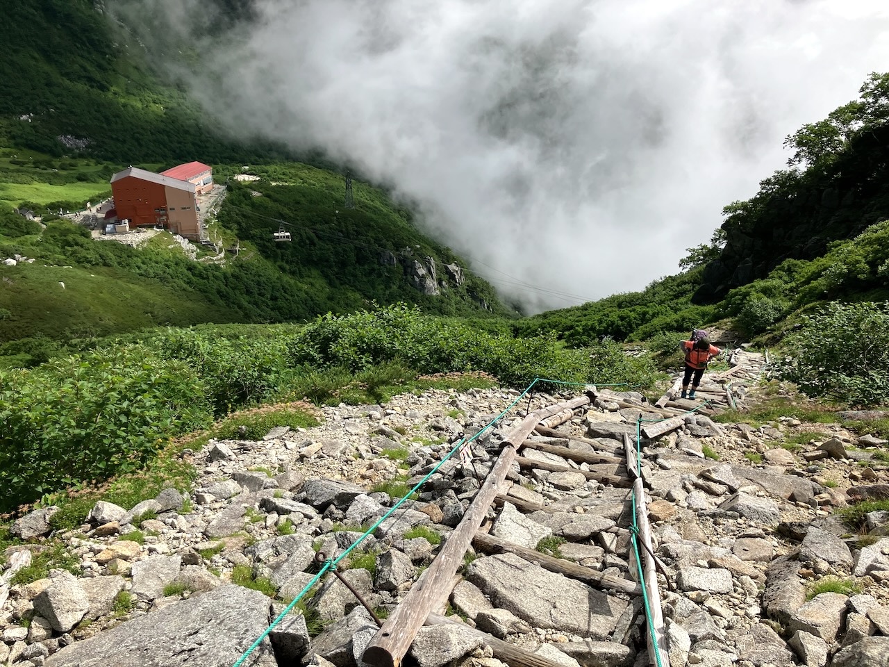 極楽平への登り