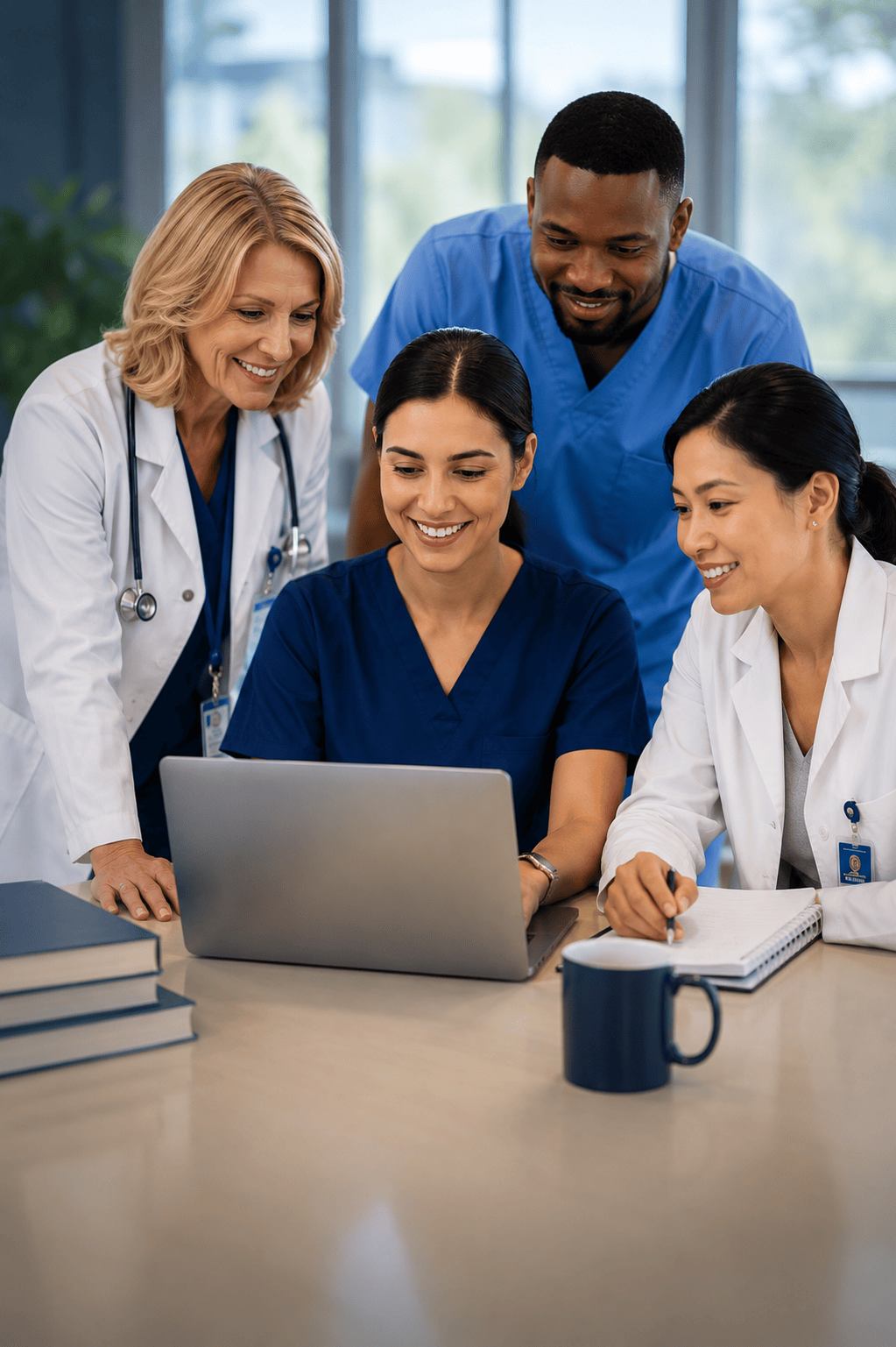 A diverse group of healthcare professionals