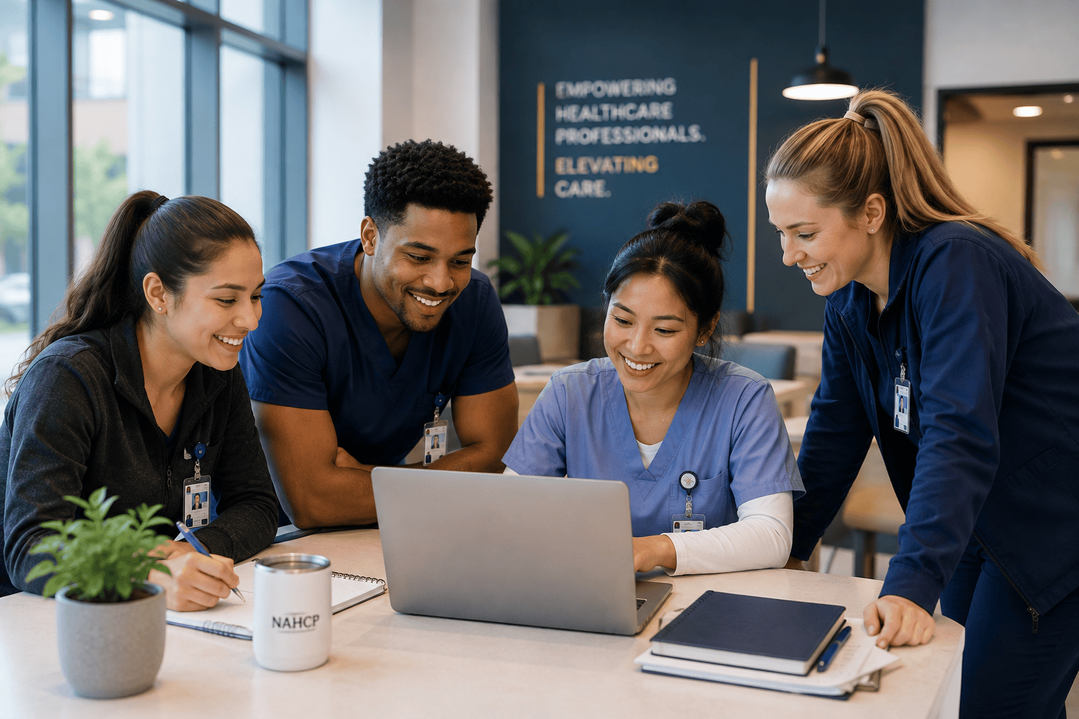 A healthcare team working together