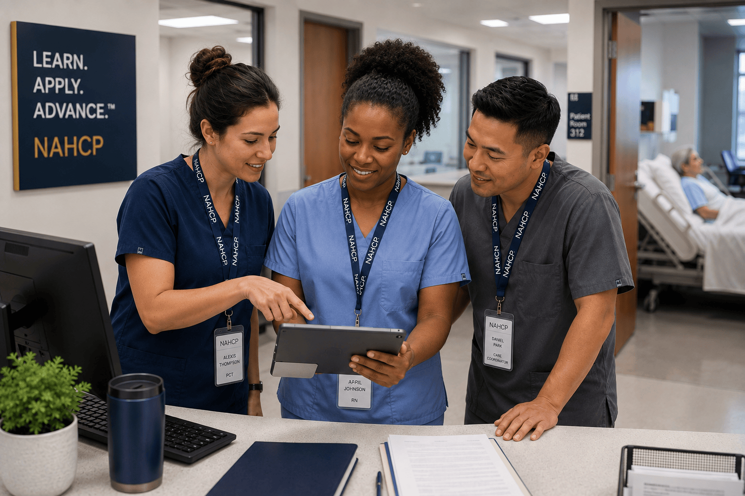 A healthcare team in a professional setting