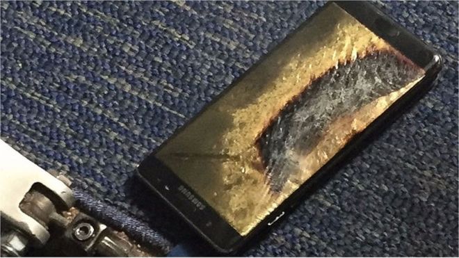 Replaced Samsung Galaxy Note 7 explodes