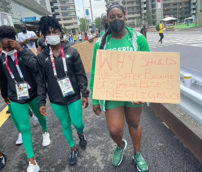 Olympics: Disqualified Nigerian athletes protest in Tokyo