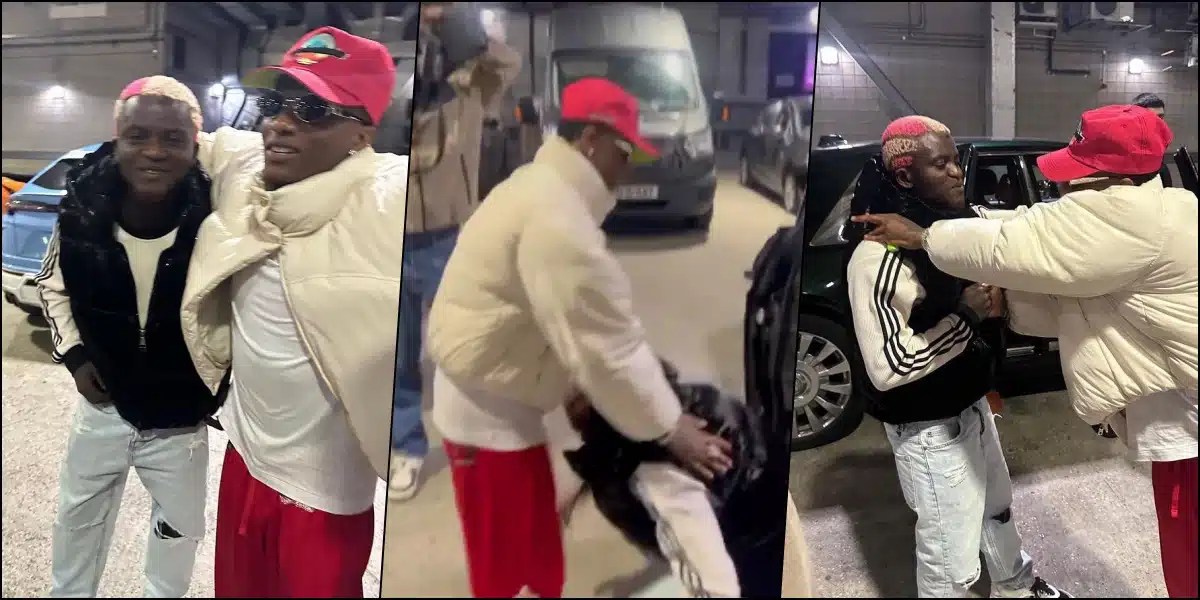 Portable shows respect by bowing down to Wizkid as they meet up in London