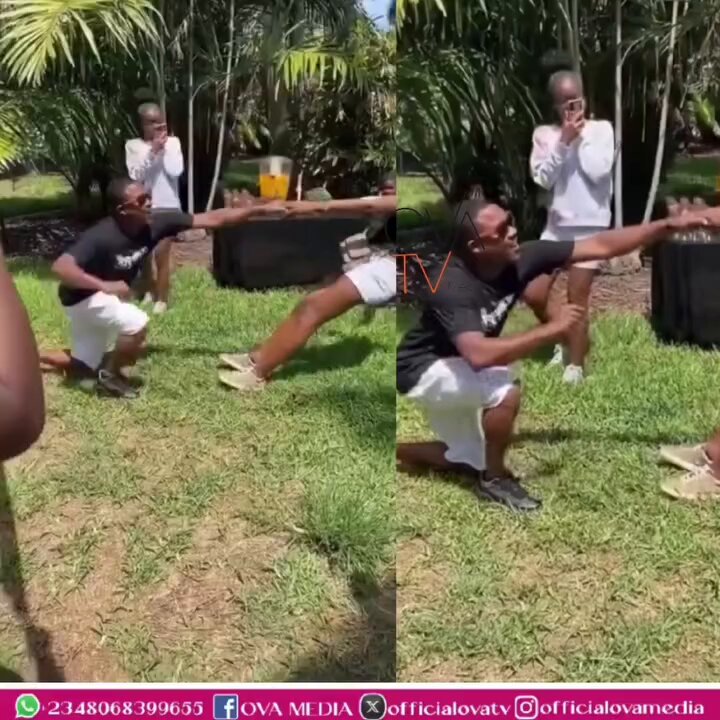 VIDEO: Lady Faints moment after receiving wedding proposal