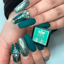 teal nail nails designs acrylic fall naildesigncode styles