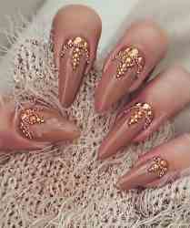 nails tan gold nail coffin stiletto designs acrylic indian naildesigncode polish blow mind natural queen glam matte gel tip