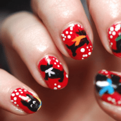 nail designs dog button