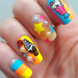 nail harajuku kawaii funky designs scratch foto unghie wraps naildesigncode notd 10elol