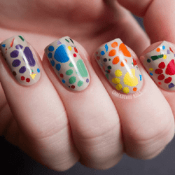 dog nail designs button