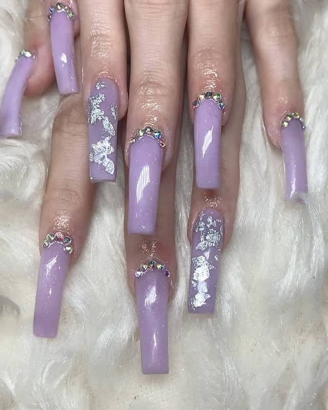 photo Extra Long Square Nails Design nail design code