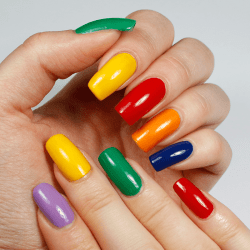 rainbow nail designs nails colours different colors naildesigncode vibrant discussed miniatures above been which nailpolis yue