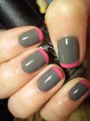 nails tone nail pink grey designs simple touch painting edges gentle changed overall try these