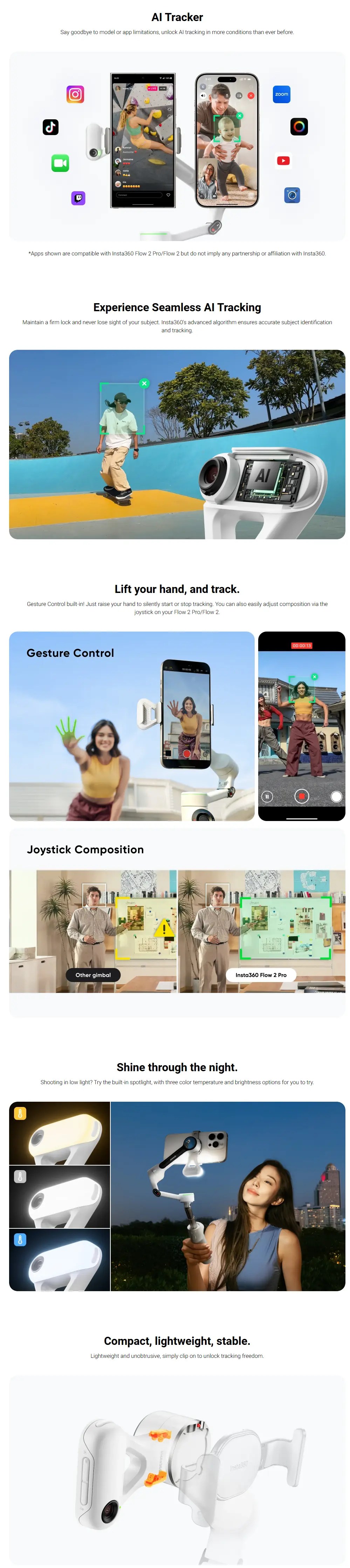 Flow 2 Pro AI Tracker Accessories Insta360 Store