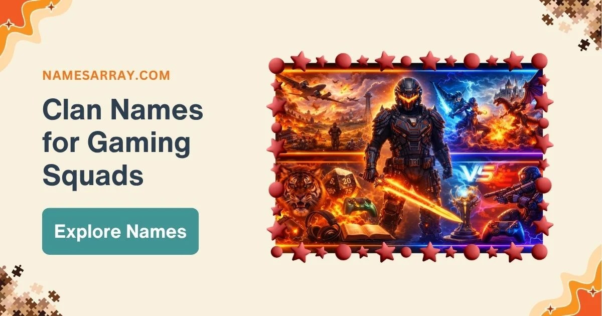 Ultimate List Of 500 Clan Names For Gaming Squads 2026 Clan Names For Gaming Squads 
