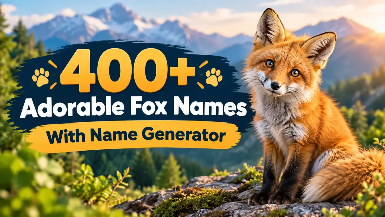 Adorable fox names with names generator