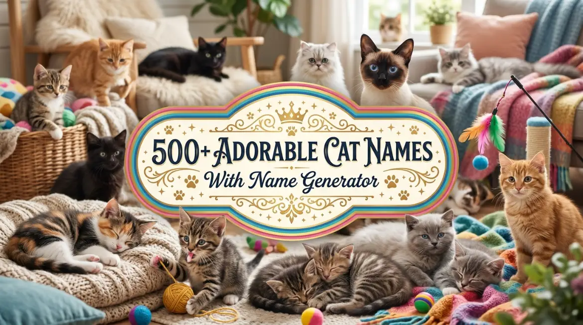 Cat Names Feature Image with Name Generator