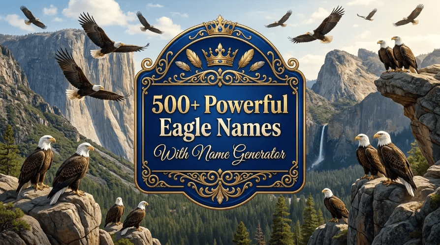 Powerful Eagle Names feature Image with Name Generator