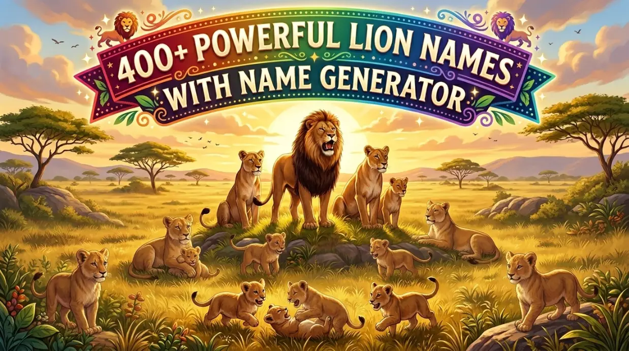 Powerful Lion Names Feature Image