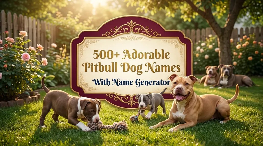 Adorable Pitbull Doges Feature Image with Name Generator