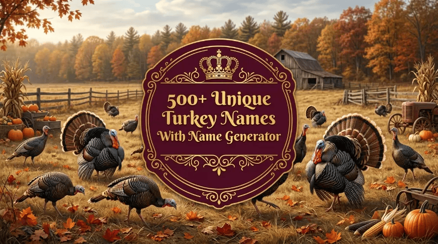 Unique Turkey names feature Image with Name Generator