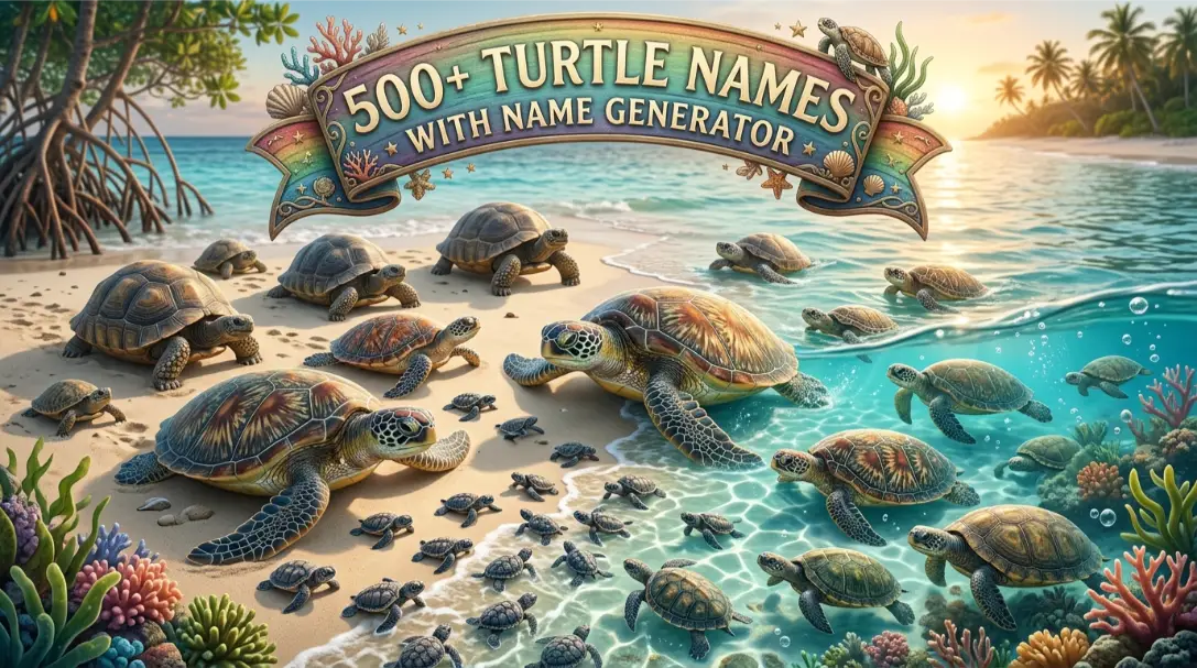 Turtle Names Feature Image with Name Generator