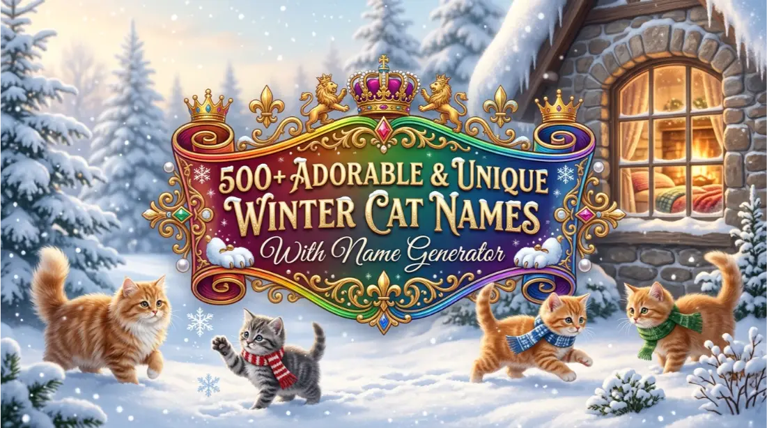 Cozy Winter Cat Names Feature Image