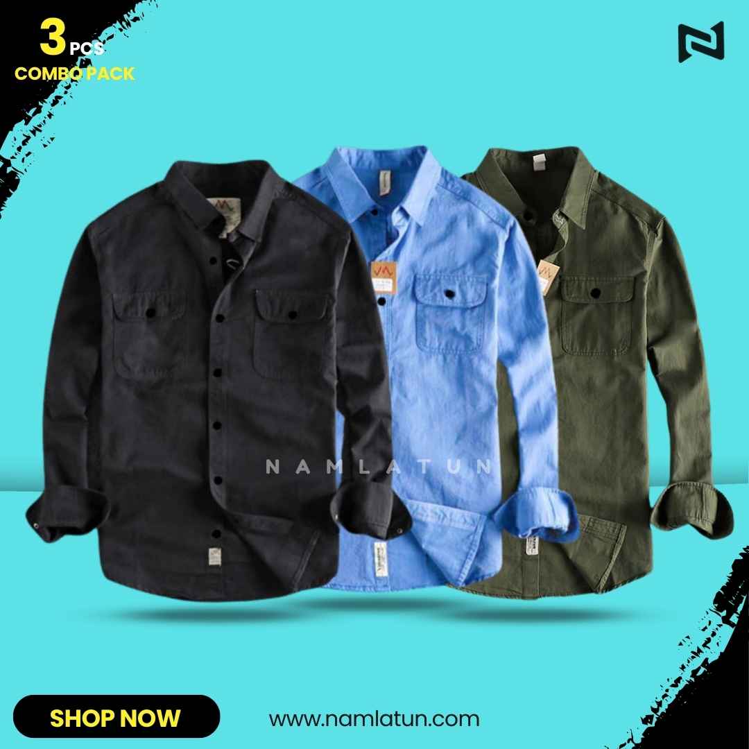 Oxford Cotton Double Pocket Shirt