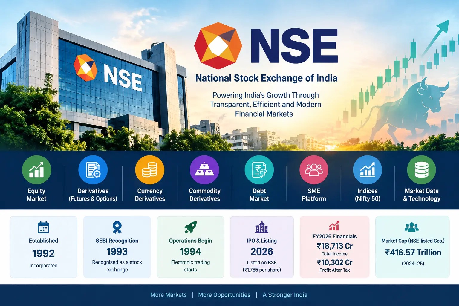 National Stock Exchange of India NSE history from 1992 establishment to 2026 IPO listing