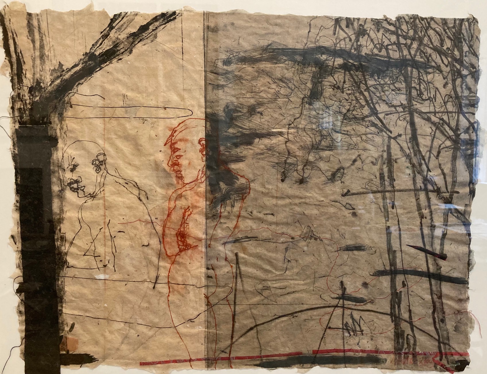Launch, 2000, engraving and mixed media on handmade paper, 15.5” X 20”, $1500