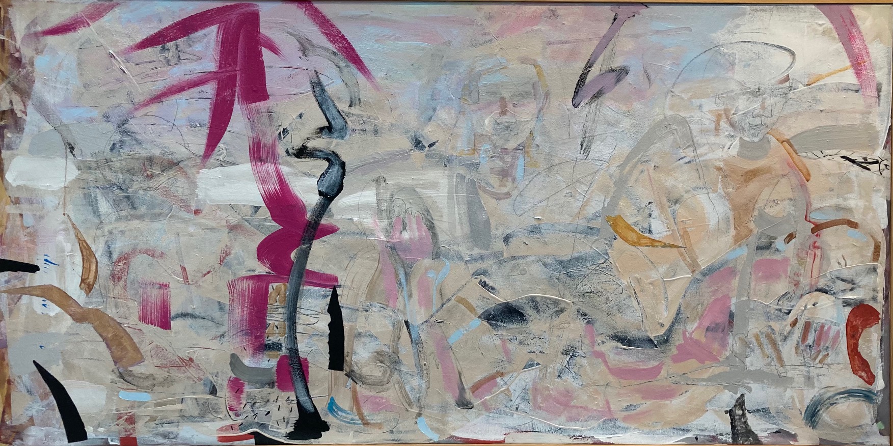 The Waves, ‘15, Acrylic and Mixed Media on canvas, 30” X 60”, $4000